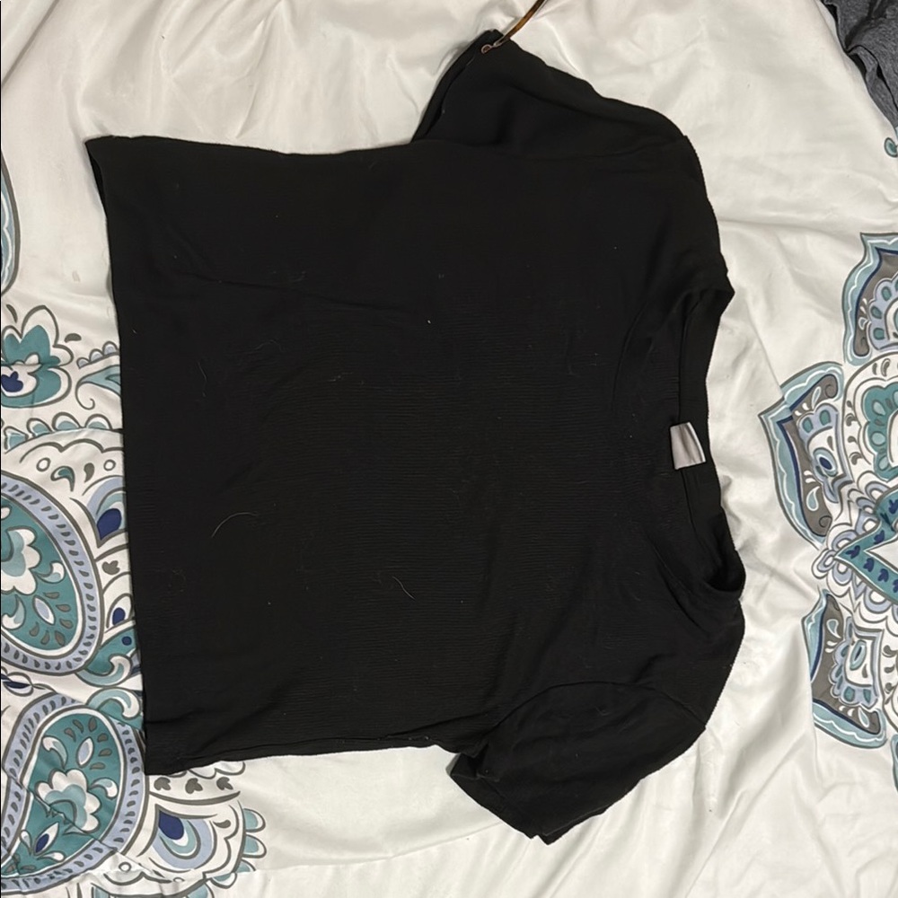Black Short Sleeve Top